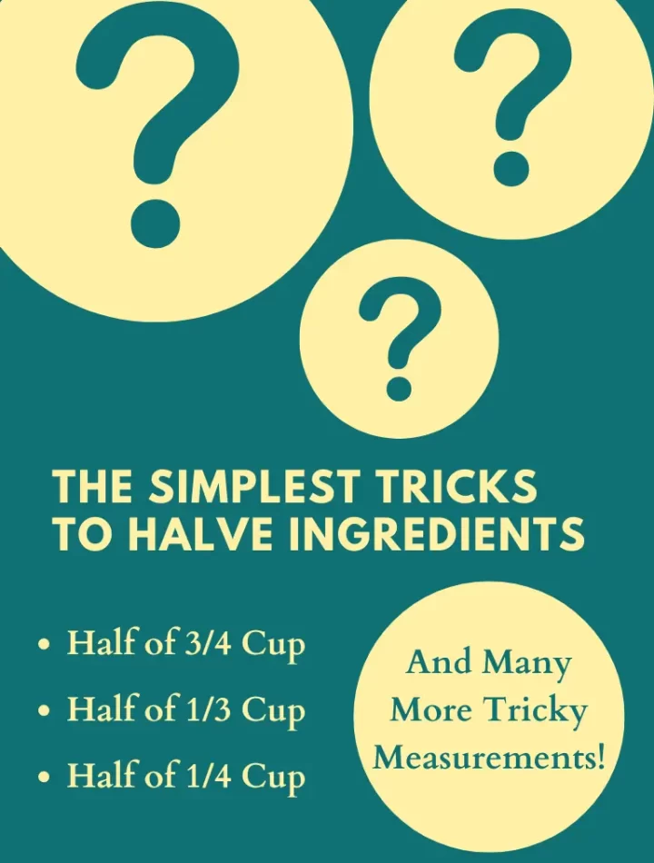 Halve Ingredients, Half of 1/4 Cup